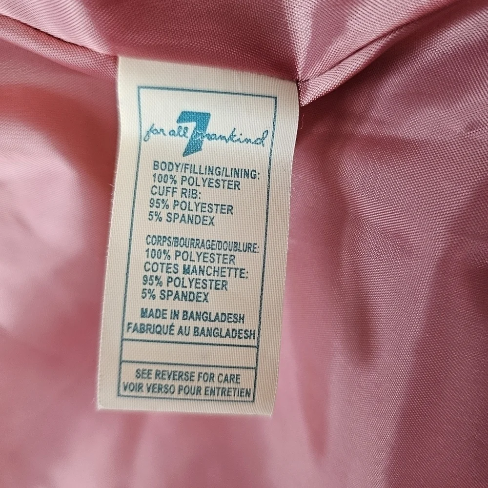 7 for All Mankind Girls’ Winter pufferJacket 12M army green pink fall hooded